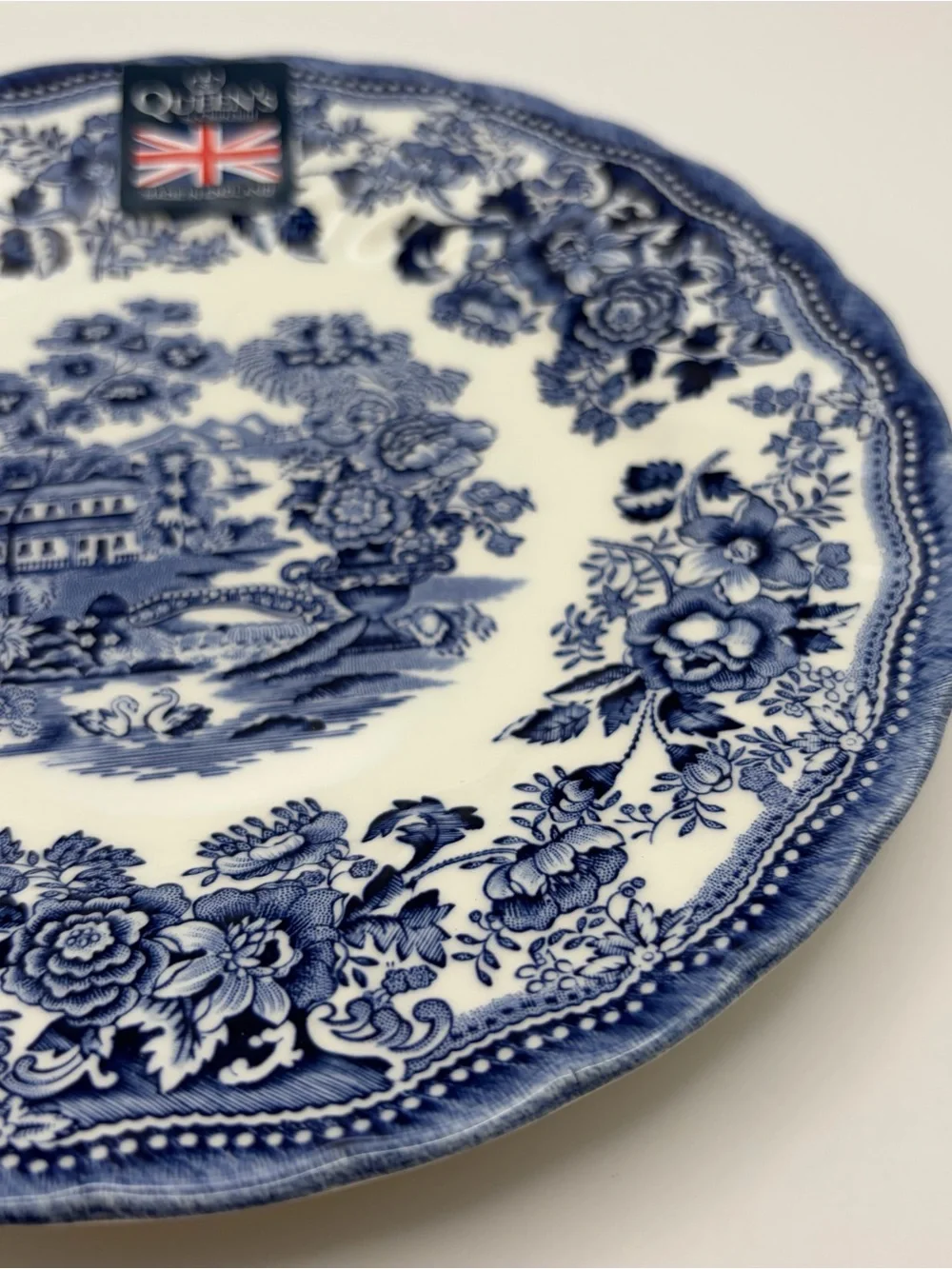 Set of Six Royal Wessex Tonquin Blue Salad Plates Queens Churchill England NWT
